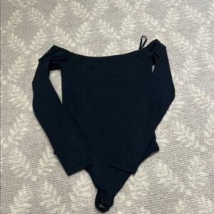 Aritzia Babaton Black Off the Shoulder Bodysuit